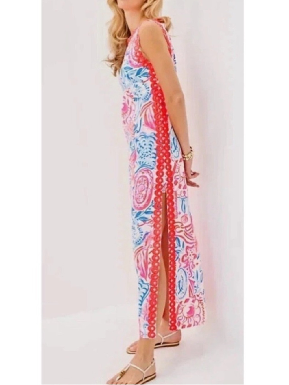 New with tags Lilly Pulitzer Sadie Maxi Romper. Sz4 - Picture 2 of 7